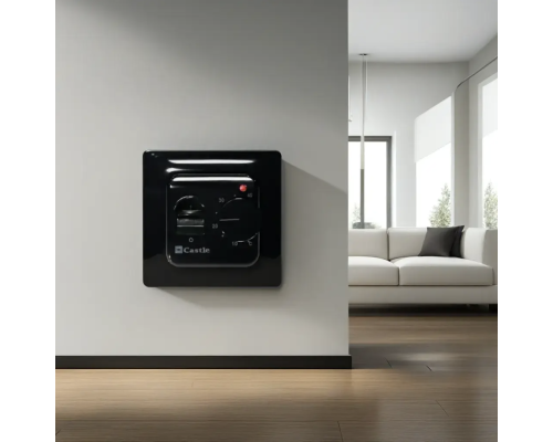 Механический Терморегулятор для теплого пола Castle М5.16 Черный