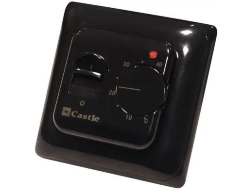 Механический Терморегулятор для теплого пола Castle М5.16 Черный