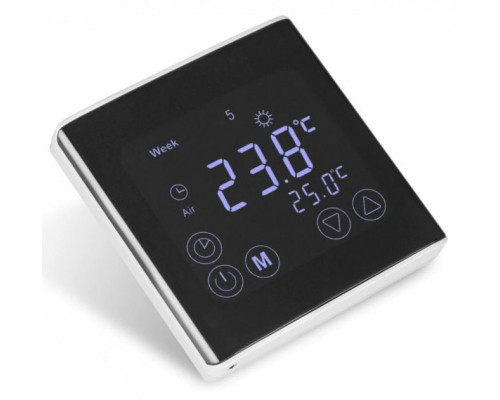Программируемый Терморегулятор для теплого пола Ecoterm BSN WI-FI Черный