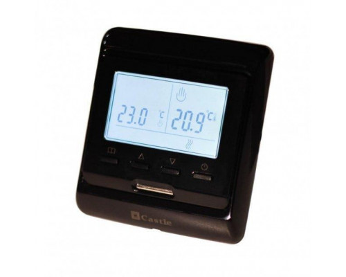 Программируемый Терморегулятор для теплого пола Castle М 6.716 Черный