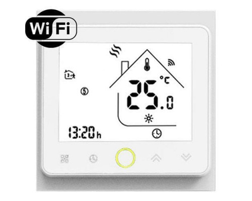 Терморегулятор для теплого пола Castle серия TWE 02 Белый с Wi-Fi