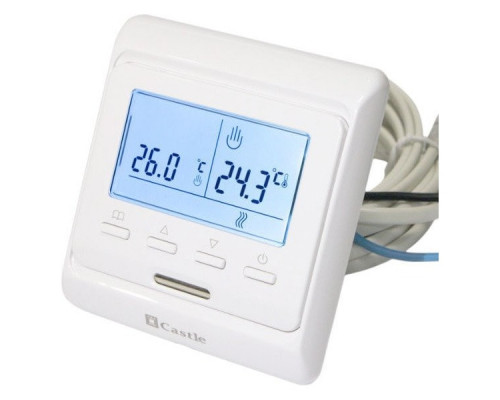 Программируемый Терморегулятор для теплого пола Castle М 6.716 Белый