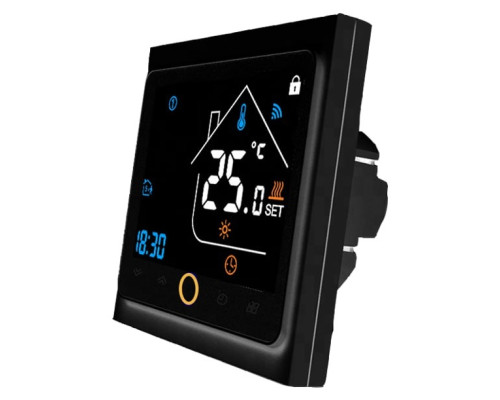 WIFI Терморегулятор для теплого пола EcoTerm PRO WI-FI Anthracite Черный