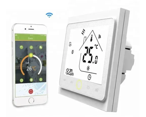 WIFI Терморегулятор для теплого пола EcoTerm PRO WI-FI Белый