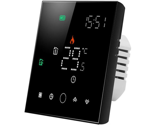 Програмований терморегулятор для теплого пола EcoTerm Smart Black Wi-Fi