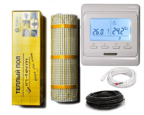 Нагрівальний мат IN-TERM (6,4м2, 1300Вт)