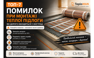 ТОП-7 помилок при монтажі теплої підлоги, які дорого обходяться у 2027 році