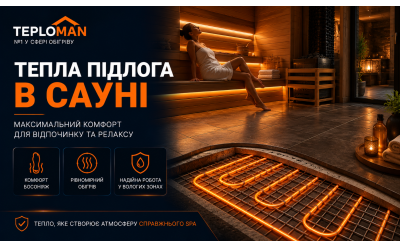 Тепла підлога в сауні.
