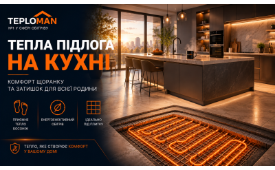 Тепла підлога на кухні.