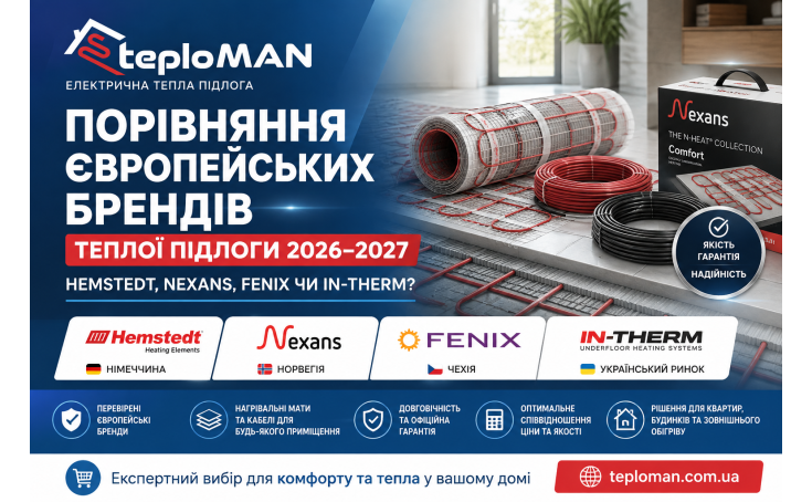 Який бренд теплої підлоги обрати у 2026–2027 році?