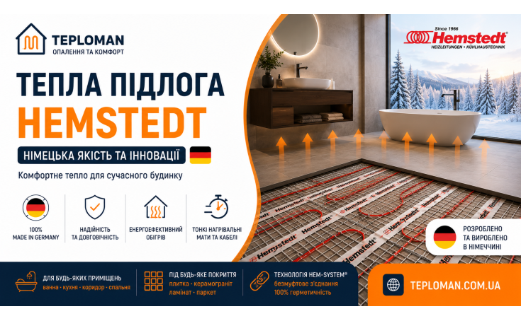 Теплый пол Hemstedt (Германия)