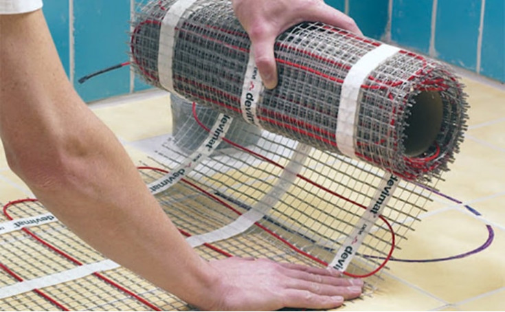 Установка нагревательных матов