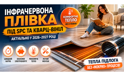 Інфрачервона плівка під SPC та кварц-вініл: актуальність у 2026–2027 році
