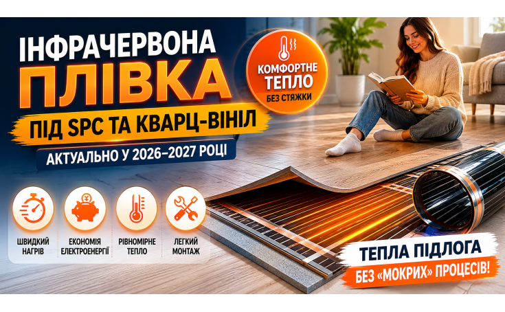 Інфрачервона плівка під SPC та кварц-вініл: актуальність у 2026–2027 році