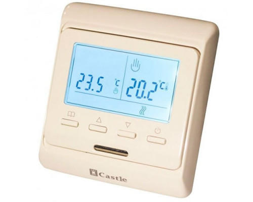 Програмований терморегулятор для теплого пола Castle М 6.716 Бежевий
