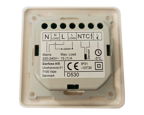 Механический Терморегулятор для теплого пола DEVIreg 530 Белый