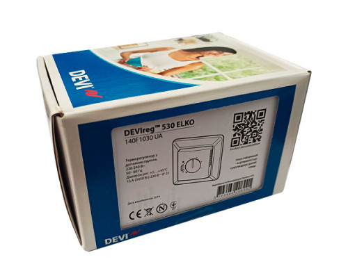 Механический Терморегулятор для теплого пола DEVIreg 530 Белый