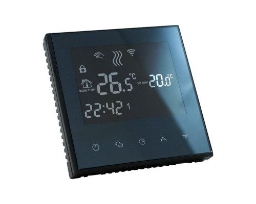 Программируемый Терморегулятор для теплого пола EcoTerm SN WI-FI Черный