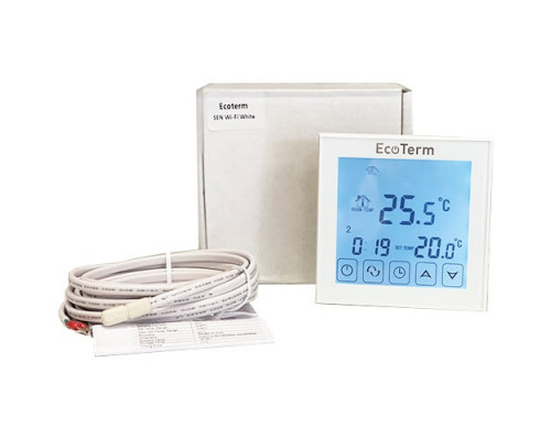 Терморегулятор для теплого пола Ecoterm SEN WI-FI Белый