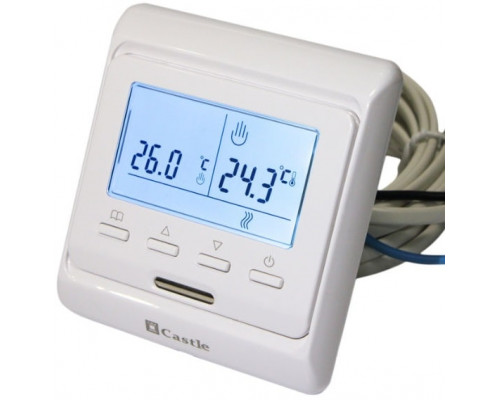 Терморегулятор для теплого пола Castle Е53.716 Белый