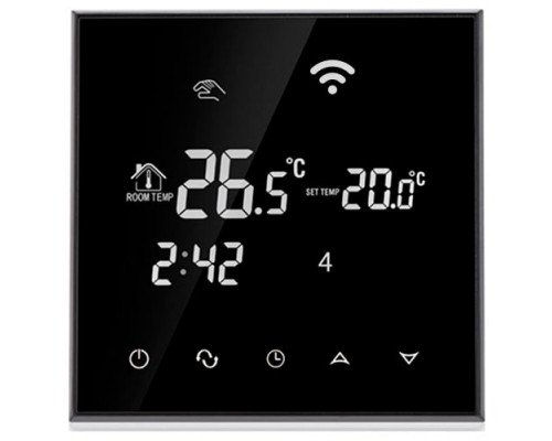 Программируемый Терморегулятор для теплого пола EcoTerm SN WI-FI Черный