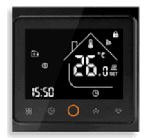 WIFI Терморегулятор для теплого пола EcoTerm PRO WI-FI Anthracite Черный