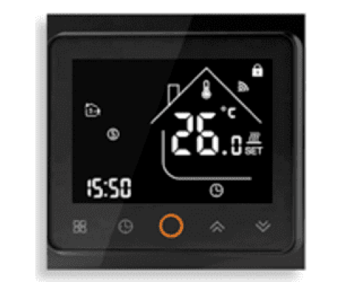 WIFI Терморегулятор для теплого пола EcoTerm PRO WI-FI Anthracite Черный