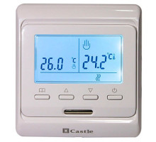 Програмований терморегулятор для теплого пола Castle М 6.716 Білий