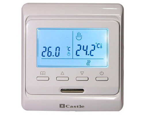 Программируемый Терморегулятор для теплого пола Castle М 6.716 Белый