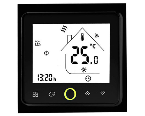 WIFI Терморегулятор для теплого пола EcoTerm PRO WI-FI Чорний