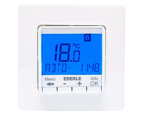 Программируемый Терморегулятор для теплого пола Eberle FIT 3F Белый