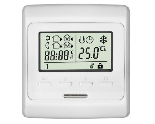Программируемый Терморегулятор для теплого пола In-Therm E 51 RTC-80 Белый
