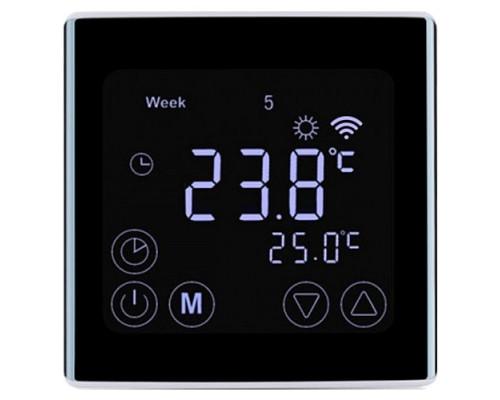 Программируемый Терморегулятор для теплого пола Ecoterm BSN WI-FI Черный