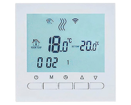 Терморегулятор для теплого пола EcoTerm KN White Wi-Fi Белый