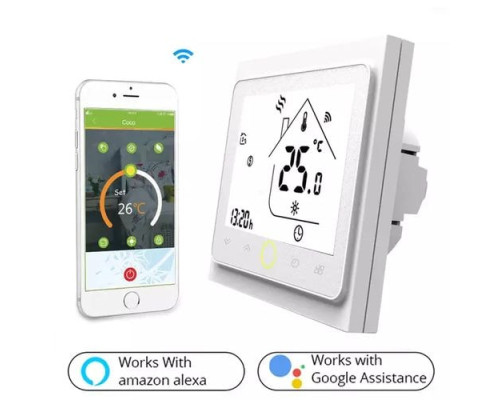 WIFI Терморегулятор для теплого пола In- Therm PWT-002 Белый WIFI