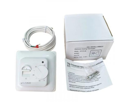 Механический Терморегулятор для теплого пола In-Term RTC-70 Белый